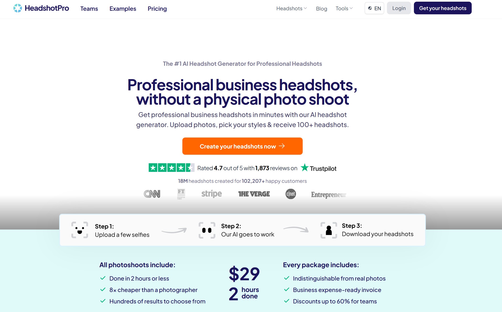 HeadshotPro screenshot - AI Headshot Generator for Professional Headshots