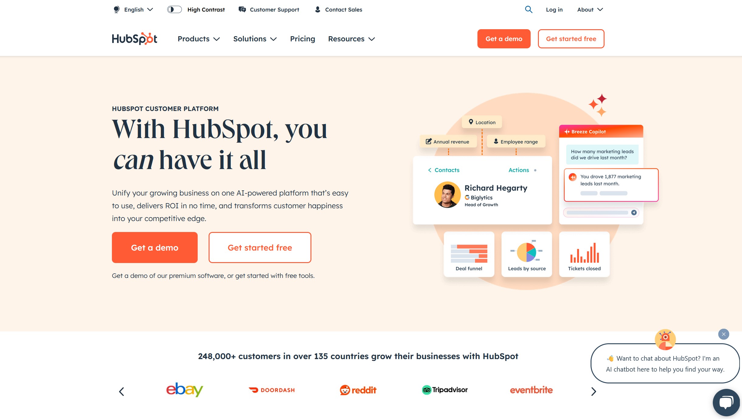 HubSpot screenshot - Software, Tools, Resources for Your Business