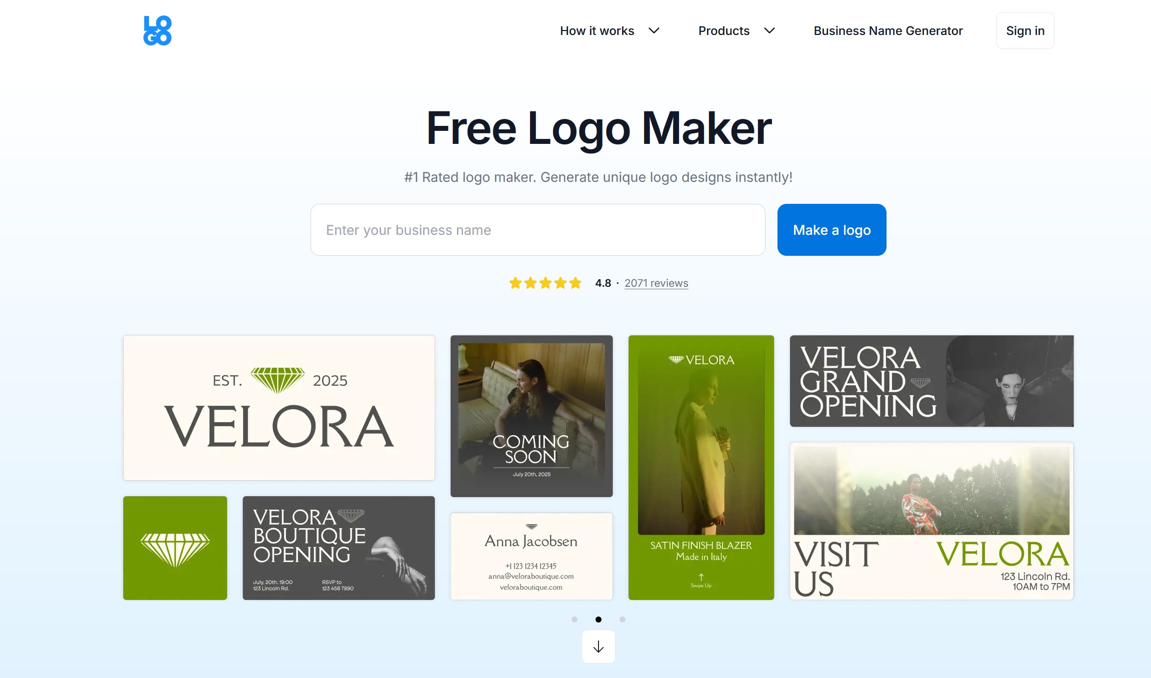 LOGO.com screenshot - AI Logo Maker