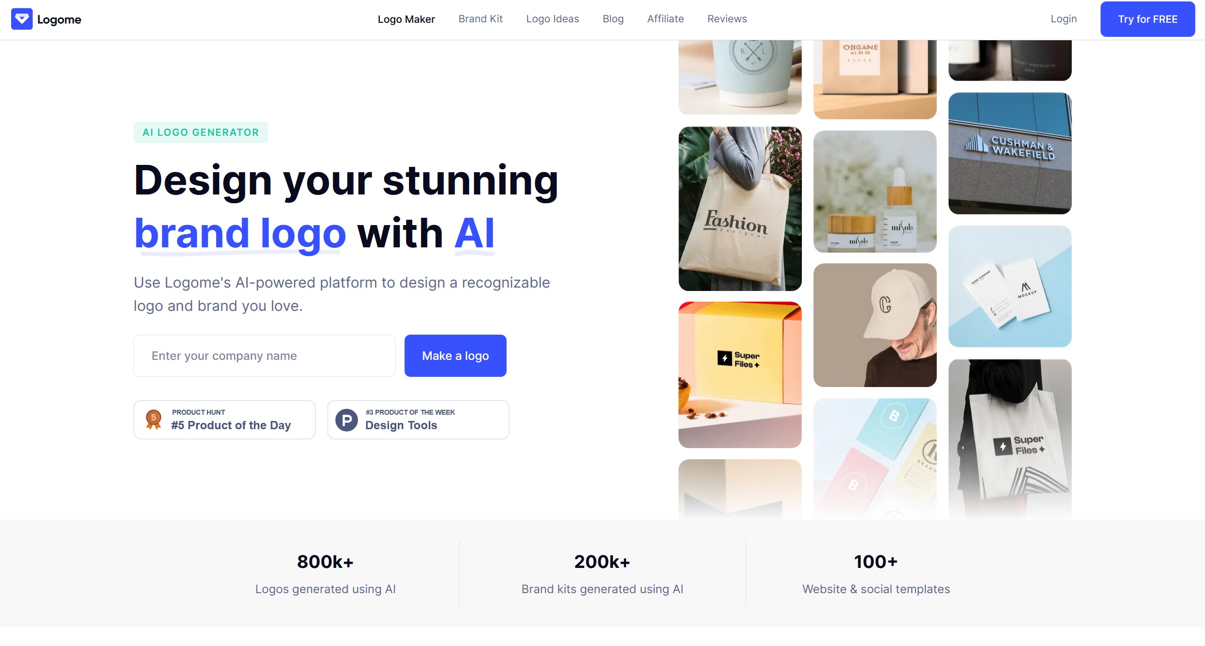 Logome screenshot - Design Your Brand Logo With AI