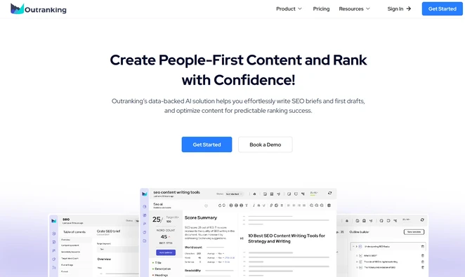 Outranking screenshot