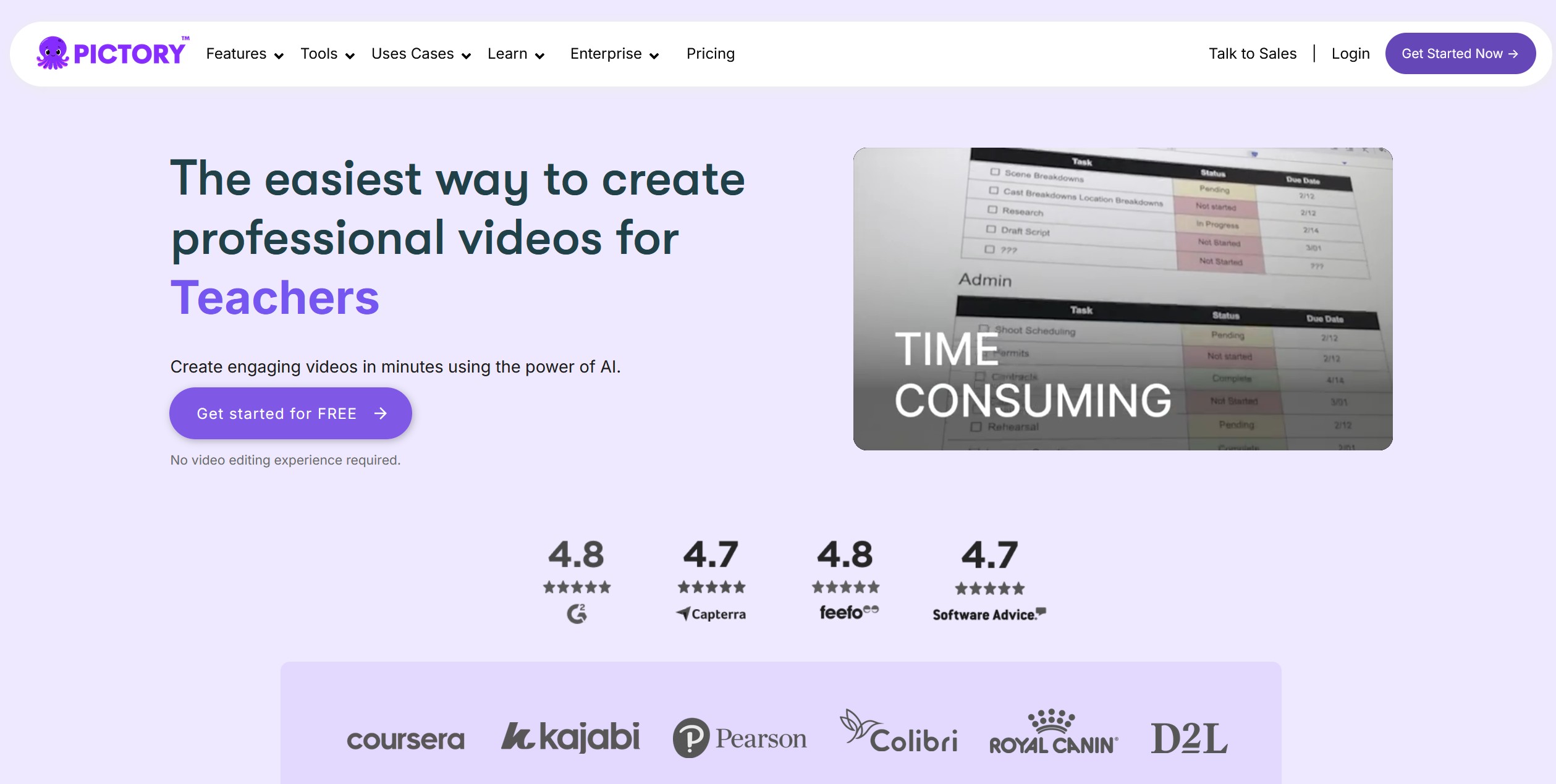 Pictory screenshot - Easy Video Creation for Content Marketers