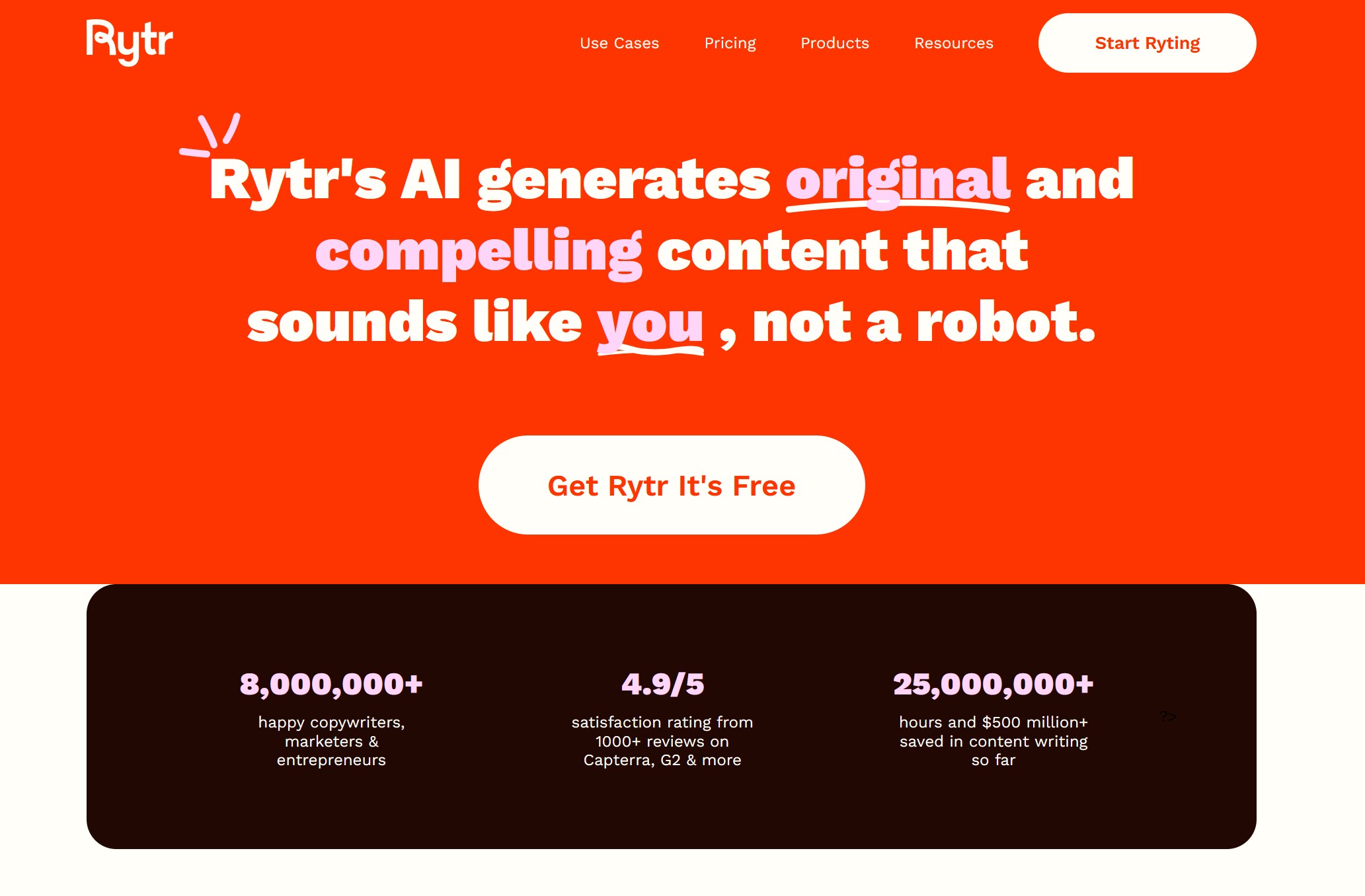 Rytr screenshot - Free AI Writer